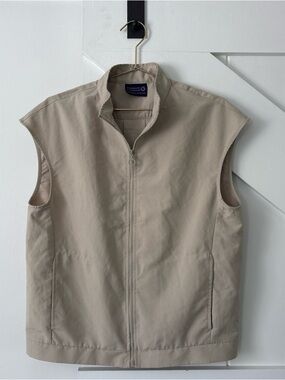 Sunderland Of Scotland Golf Vest Size Small Full Zip Tan Active Casual